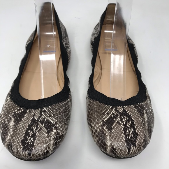 Cole Haan Ballet Flats Snakeskin Elastic Pattern - Picture 4 of 12